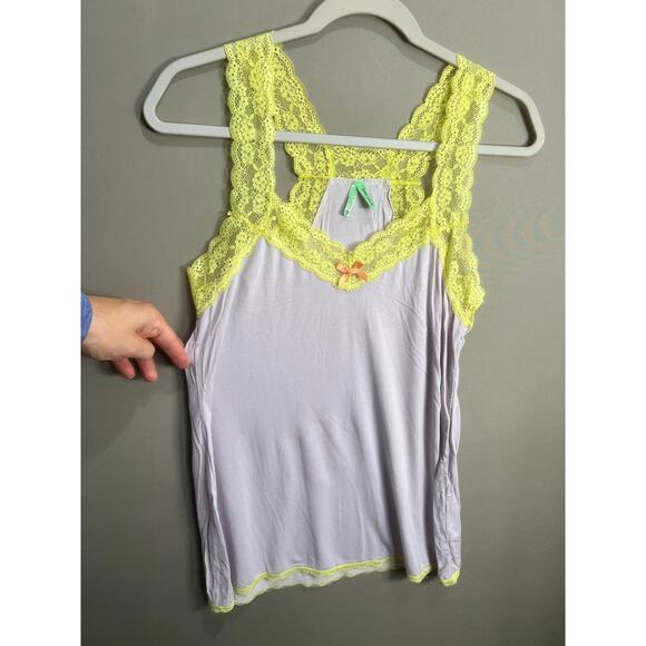 Honey Dew Tank top Fairy Y2K Retro Green Purple Lace 2000s Princess Baby Doll - Picture 9 of 11